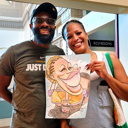 Our booth in the lobby